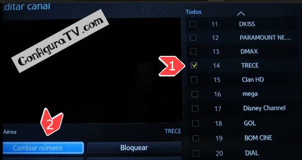 Pasos para ordenar los canales en televisión Samsung del 2014
